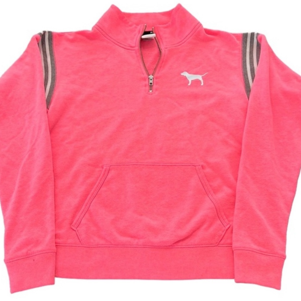 VS PINK QUARTER ZIP PULLOVER